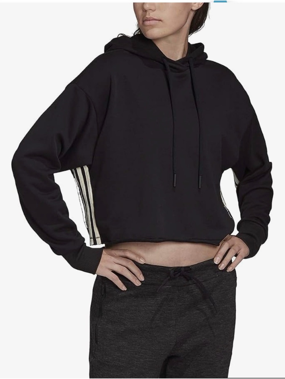 adidas womens Must Haves Cropped Hoodie size Xs